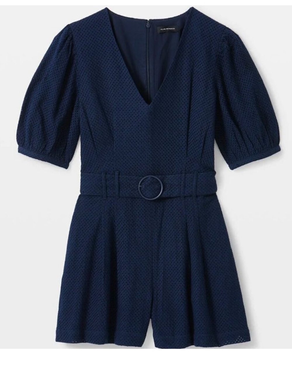 Club Mónaco Navy Blue Belted Romper - Picture 2 of 13